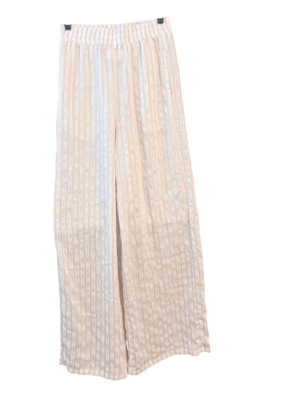 Missguided Cream and White Vertical Stripe Wide Leg Pants